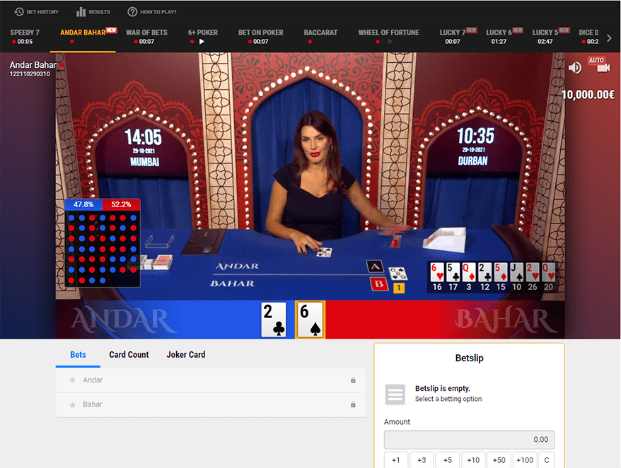 Andar Bahar Tiešsaistes kazino
