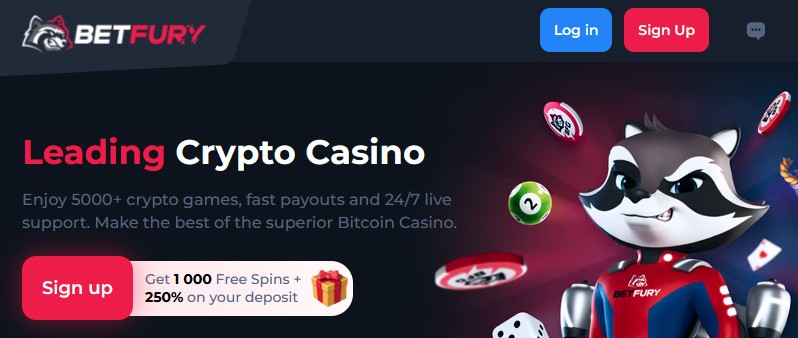 Welcome Bonus at BetFury - Crypto Casino