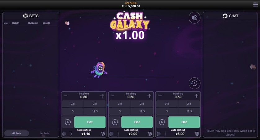 Cash Galaxy Online spēle par naudu