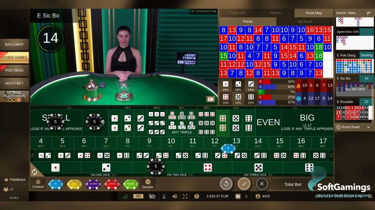 Sic Bo with Live Dealer