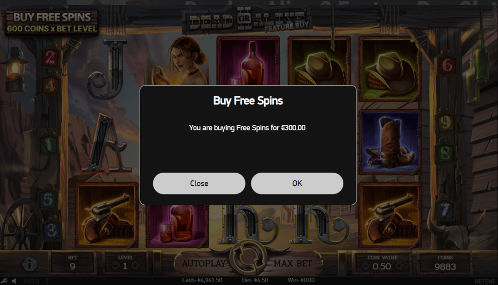 Dead or Alive 2 Buy Free spins