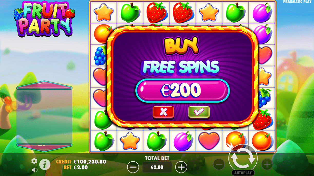 Fruit Party Bonus Buy feature